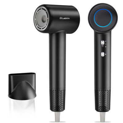 Fast Dry High Speed Ionic Hair Dryer - Thermo-Control Low Noise, Lightweight Portable with Magnetic Nozzle