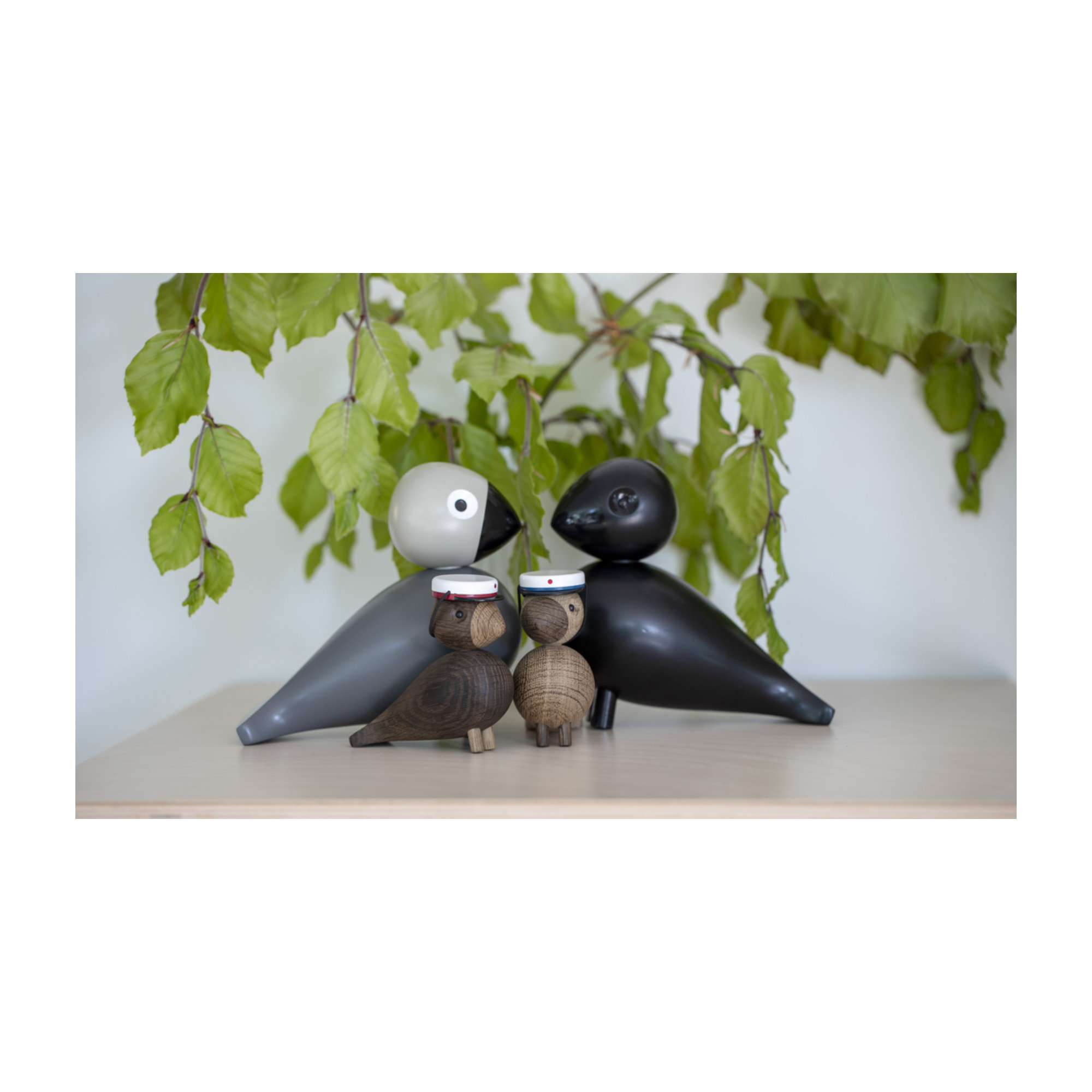 Kay Bojesen Songbird, Black, 1, 6.1" H x 6.3" W x 3.1" D
