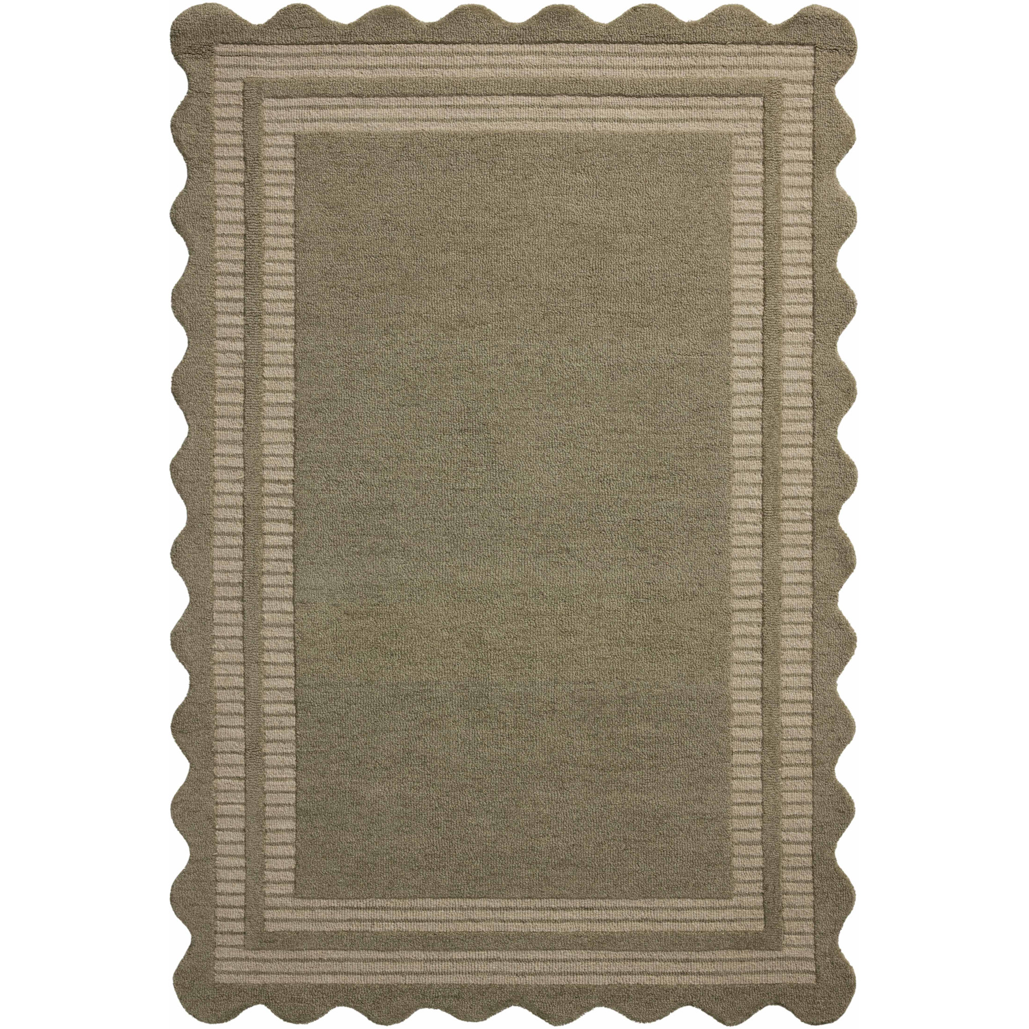 Scottie Area Rug, Olive/Pebble, Rectangle 7'9" x 9'9"