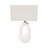 Latitude Run® 27" White Ceramic Open Cut-Out Oval Table Lamp With Linen Shade