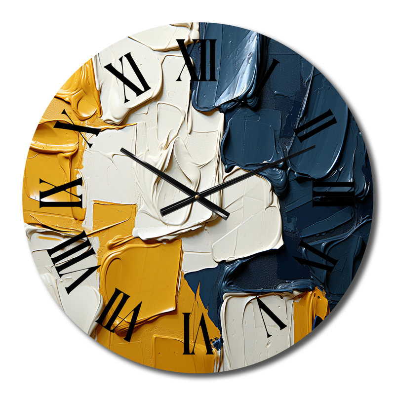 Souvenir de l'Ukraine, peinture abstraite I, horloge murale, Moyenne