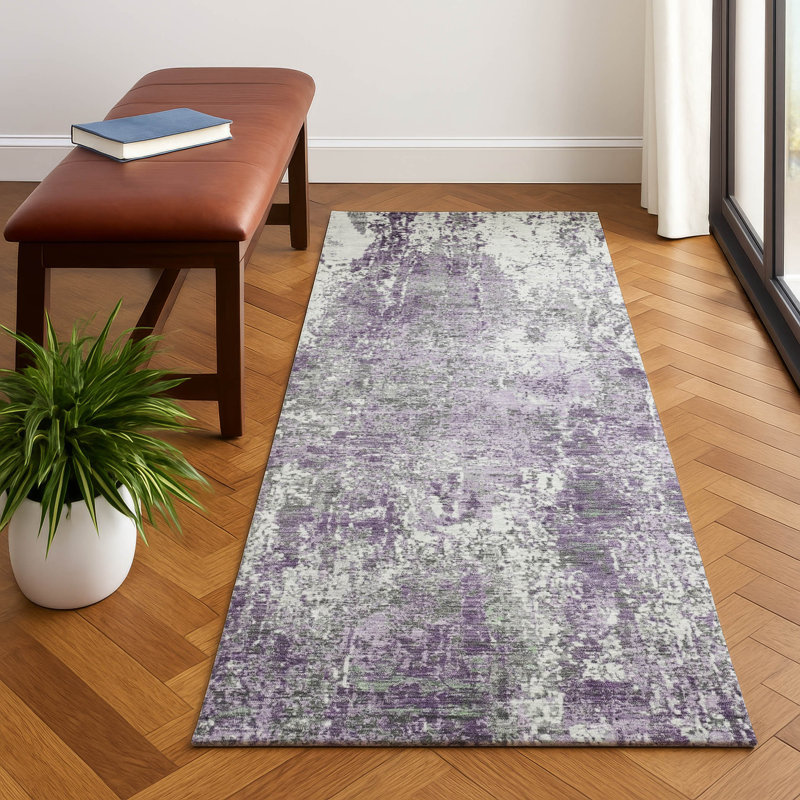 Premium Machine Washable Ponce AMF1765 Modern Rug, Runner 2'3" x 7'6"