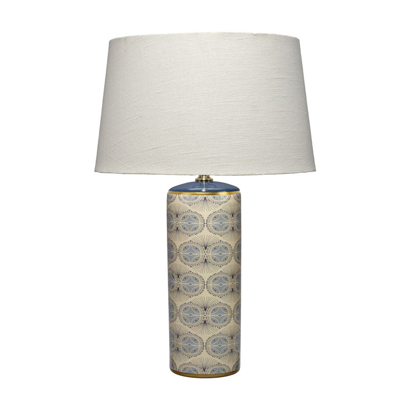 Orbital Ceramic Table Lamp with Linen Shade