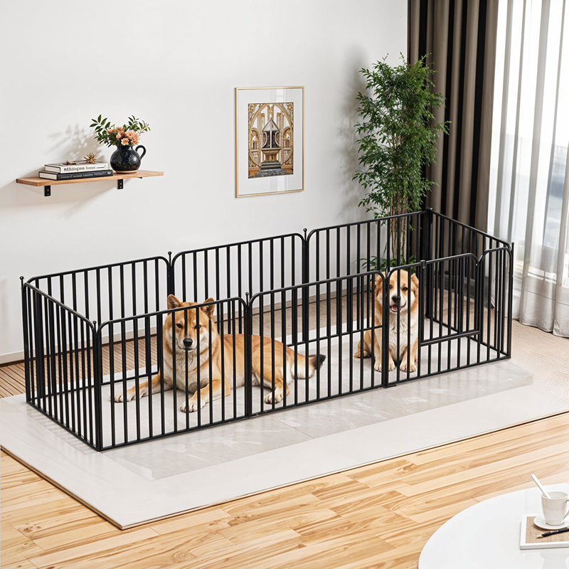 60cm H Iron Exercise Pen, 60cm H x 60cm W x 60cm D