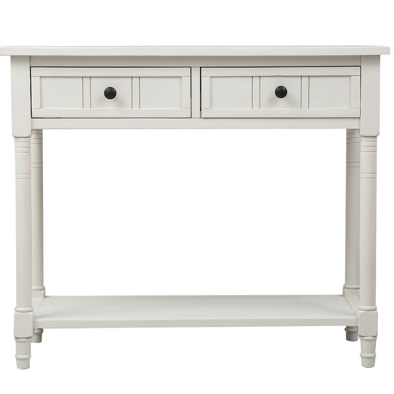 Gattilier 35.43'' Console Table, Ivory, 29.9" H x 35.43" W x 13.8" D