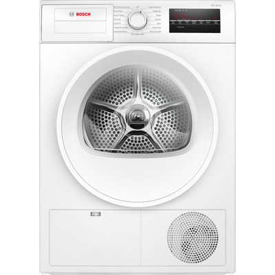 Bosch 300 Series Compact Condensation (Ventless) Electric Dryer 24-Inch in White