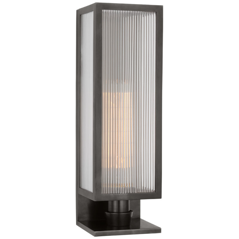 York Flush Mounted Sconce, Bronze, 16.25" H x 5" W x 5" D