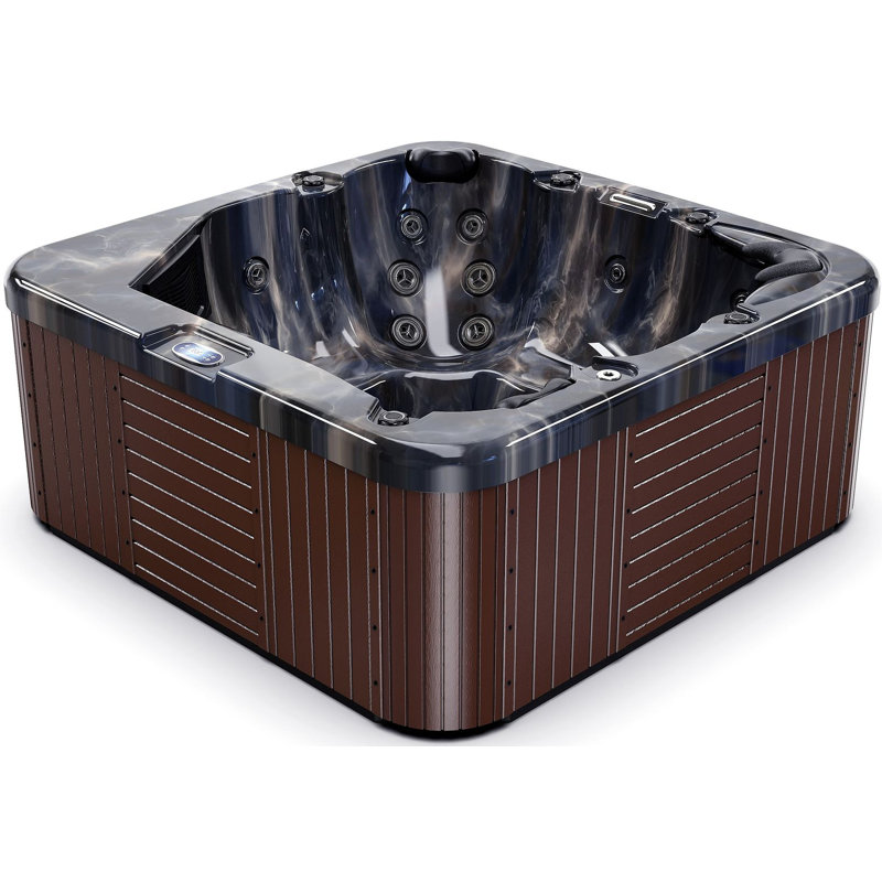 Spa Luxuria Spas 6 - Personne 57 - Jet acrylique rectangulaire avec ozonatorin moka, Moka, Opale de minuit