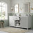 72-Inch White Double Sink Bathroom Vanity, With Quartz Countertop And Ceramic Basin, Pre-Assembled