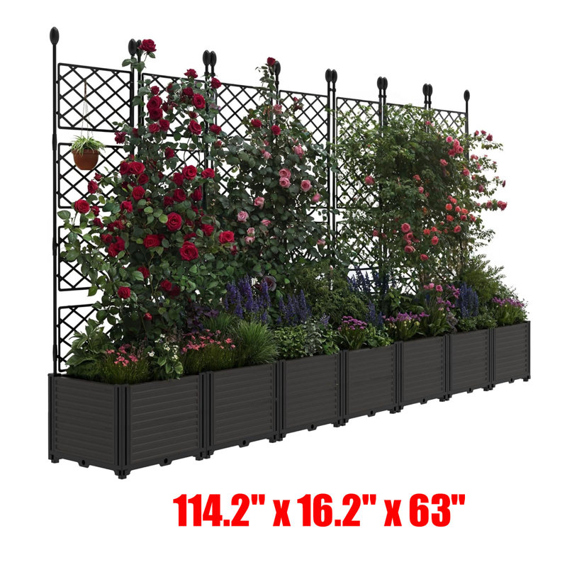 Planter Box, 160cm H x 41.1cm W x 290.1cm D, No