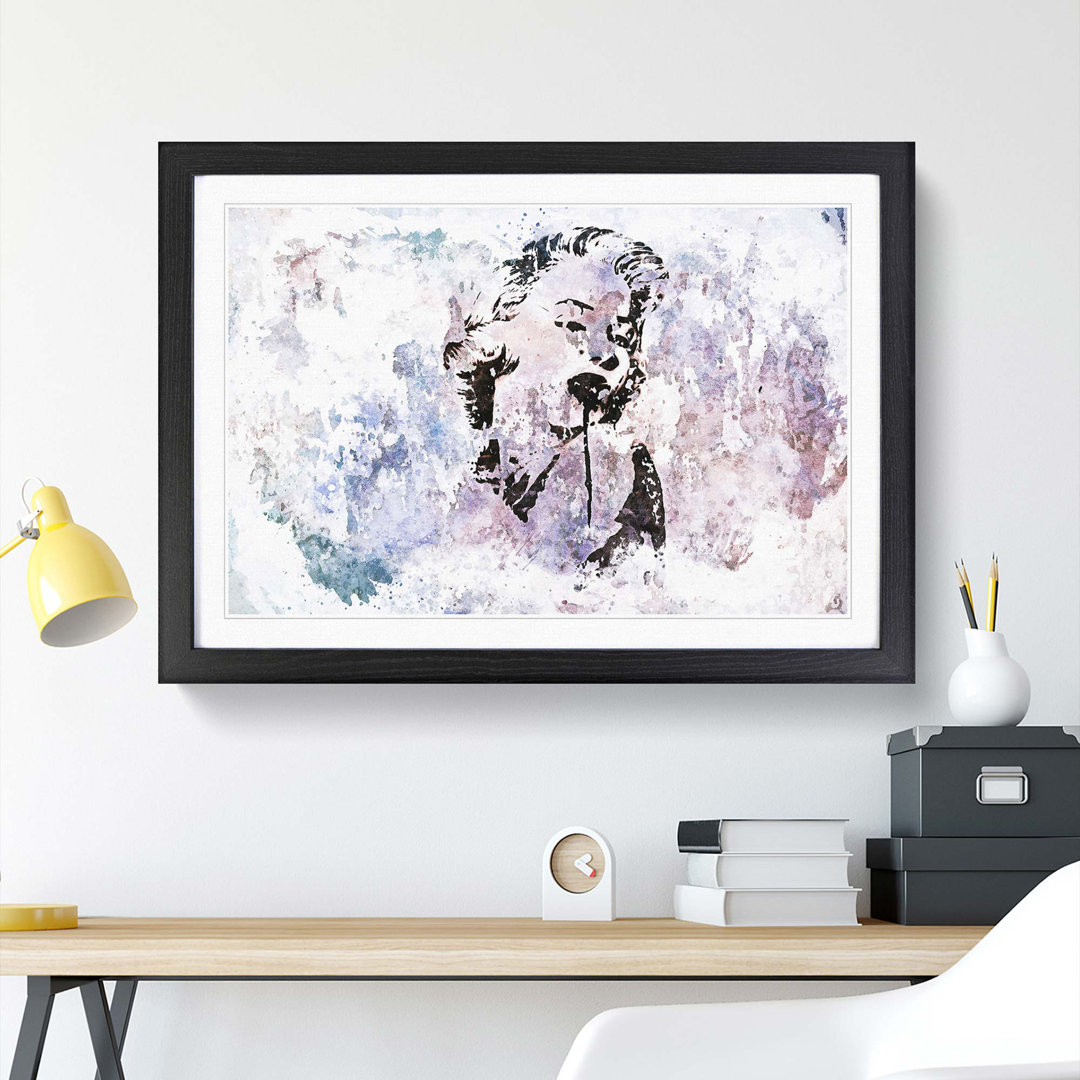 Marilyn Monroe Graffiti in Abstract - Framed Print