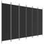 Paravent 6 panneaux vidaXL noir 118,1 po x 78,7 po-88446022-88446025-94826625