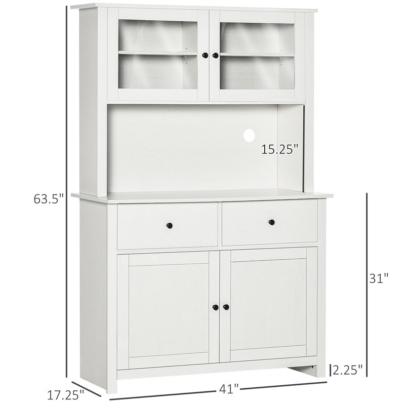 Buffet de cuisine avec huche 63,5 po HOMcom