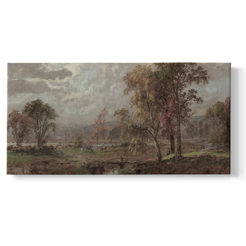 Série paysage - CDLV - Toile tendue avec châssis, prête à accrocher, Doré