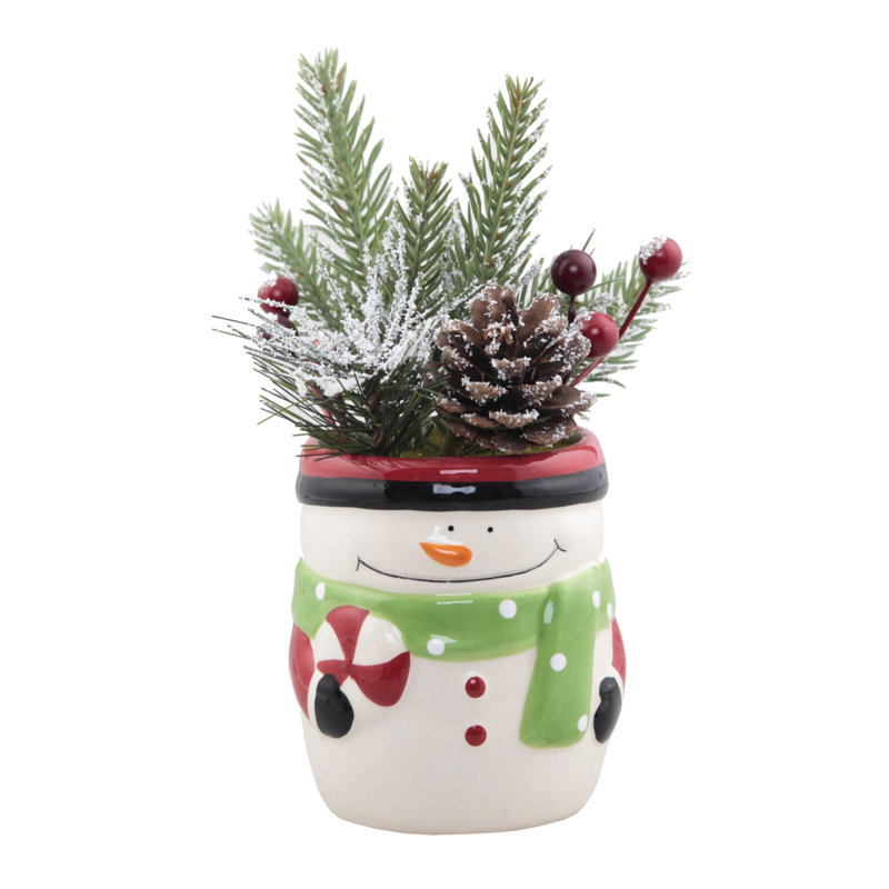 Pot fêtes bonhomme de neige