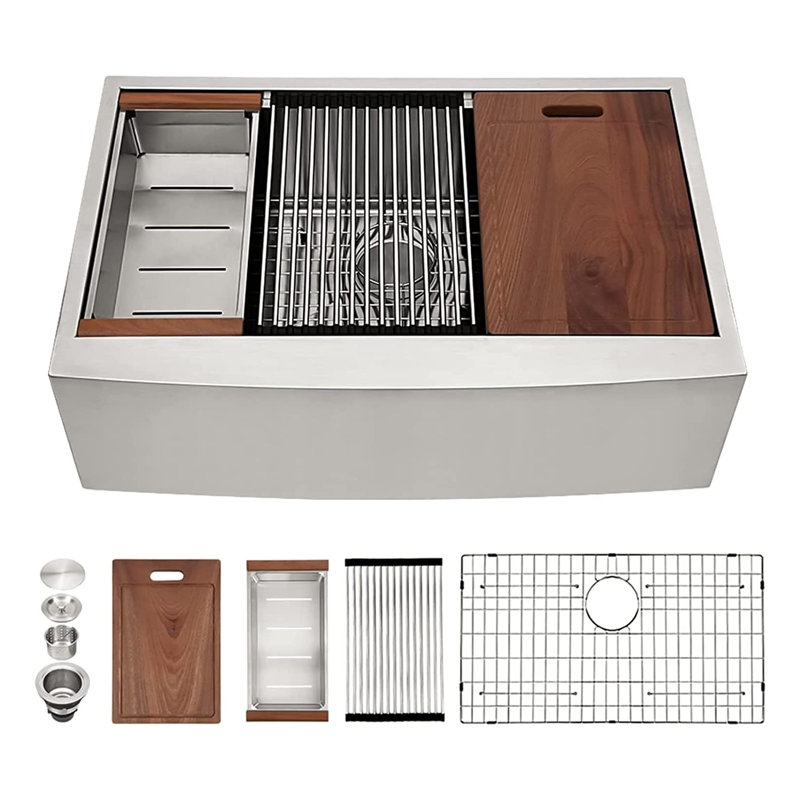 30 " L Single Bowl Stainless Steel Kitchen Sink