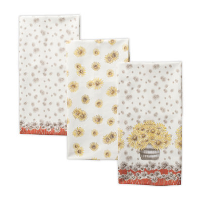 Cotton Floral Tea Towel Kitchen Towel