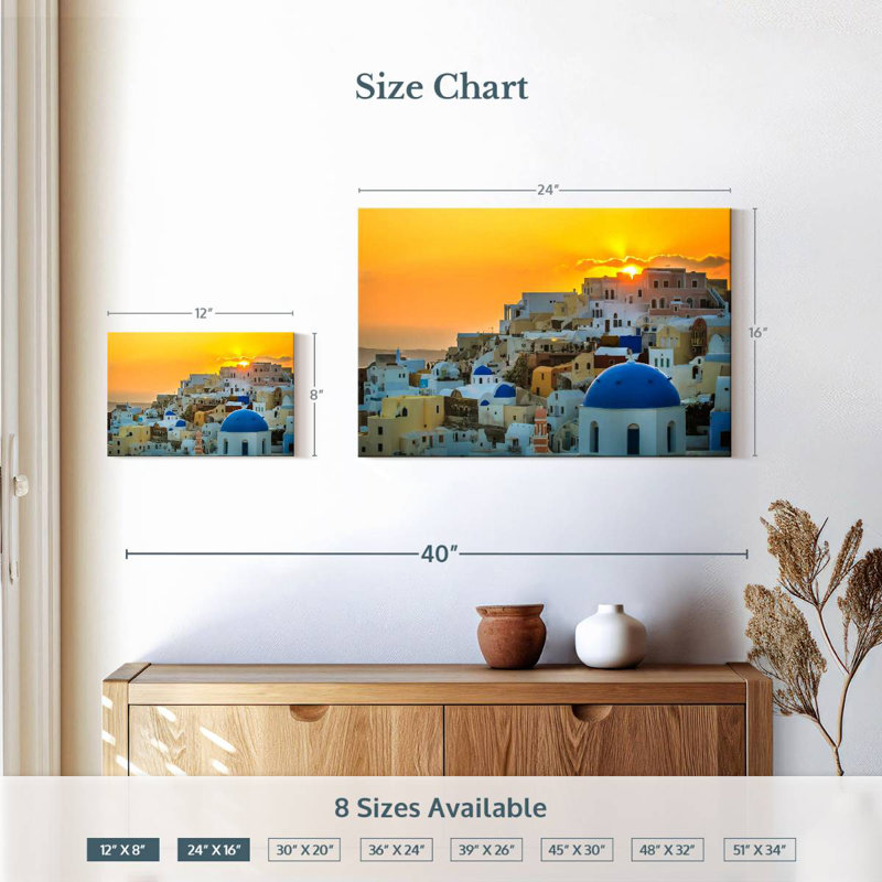 Ravi Oia Sunset Glow, 16" H x 24" W