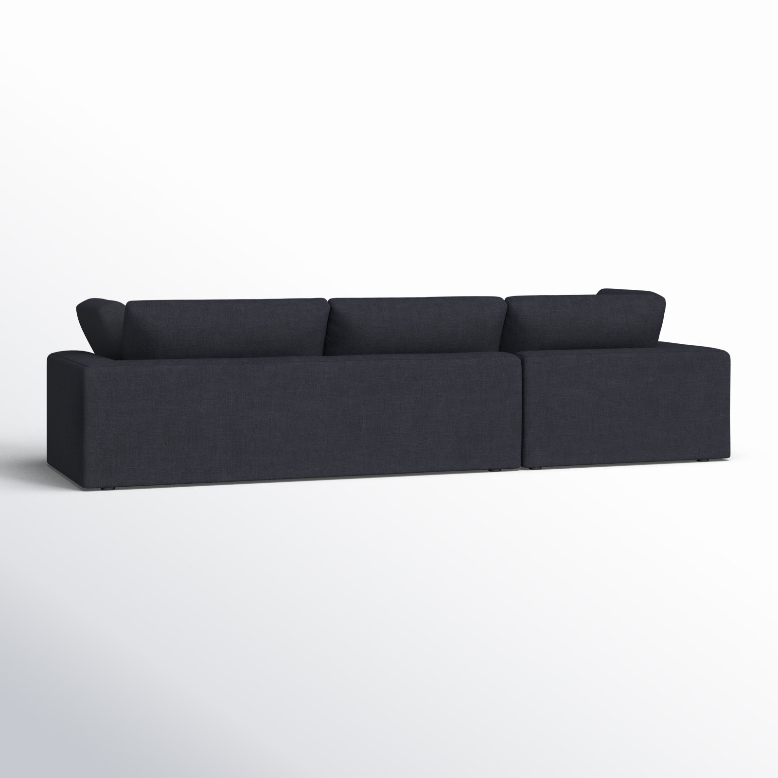 Asher Linen Sofa and Chaise, Peyton Pepper Linen, Left Hand Facing