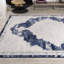Tapis ivoire / bleu marine Amee-540416429