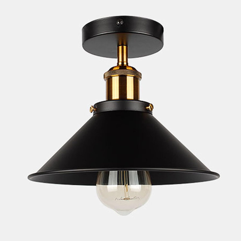 Douchette encastrée industrielle en métal E26, Black