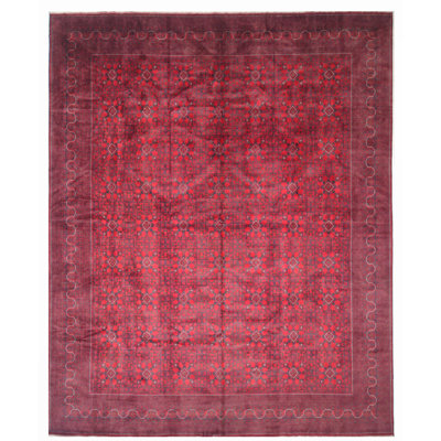 High-Quality Hand-Knotted Red Area Rug