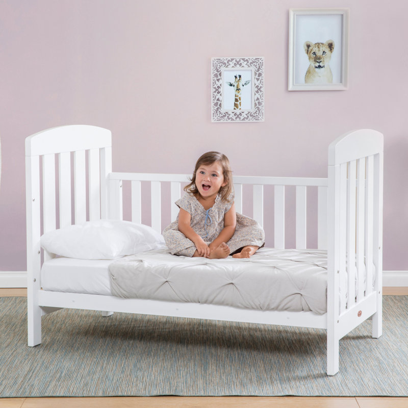 Alice 2 Piece Nursery Furniture Set With Mattress, White, White
