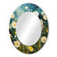 Teal blanc Buttercups Buttercup Meadow - miroir décoratif décoratif Buttercups, miroir bleu sarcelle, impression sur métal-121387254-121387886