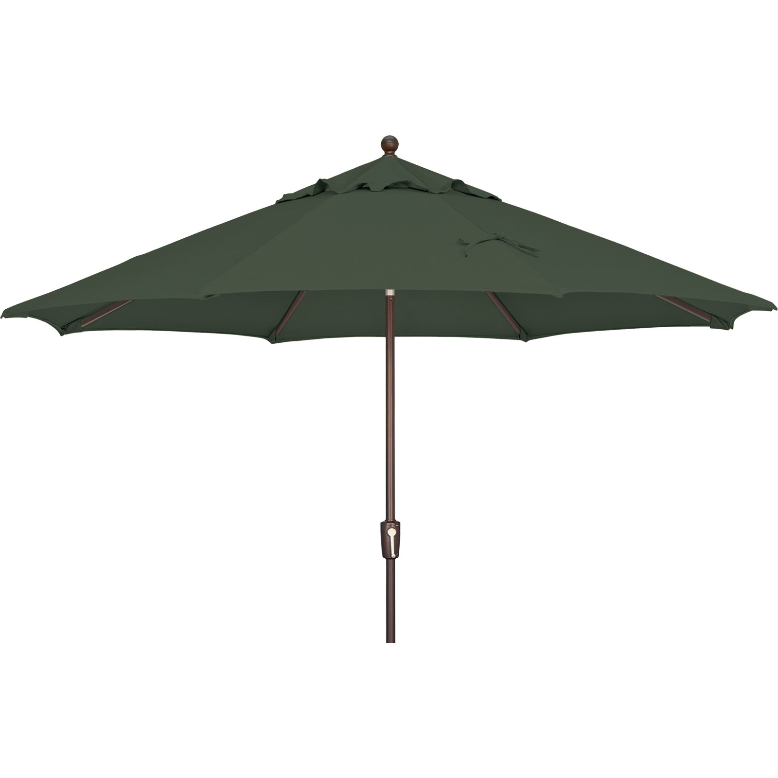 Launceston 132'' Outdoor Umbrella, Canvas Forest Green Sunbrella® Canvas, Bronze