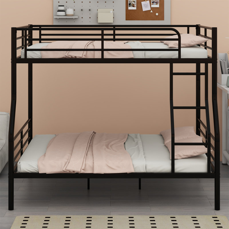 Montville Kids Bunk Bed, Black, Full XL Over Queen
