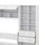 Lit escamotable double avec placard, tiroirs et tablettes