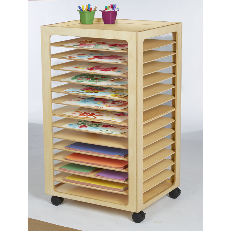 14 Compartment Manufactured Wood Shelving Unit