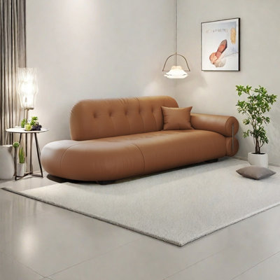Light luxury style cat scratch leather recliner