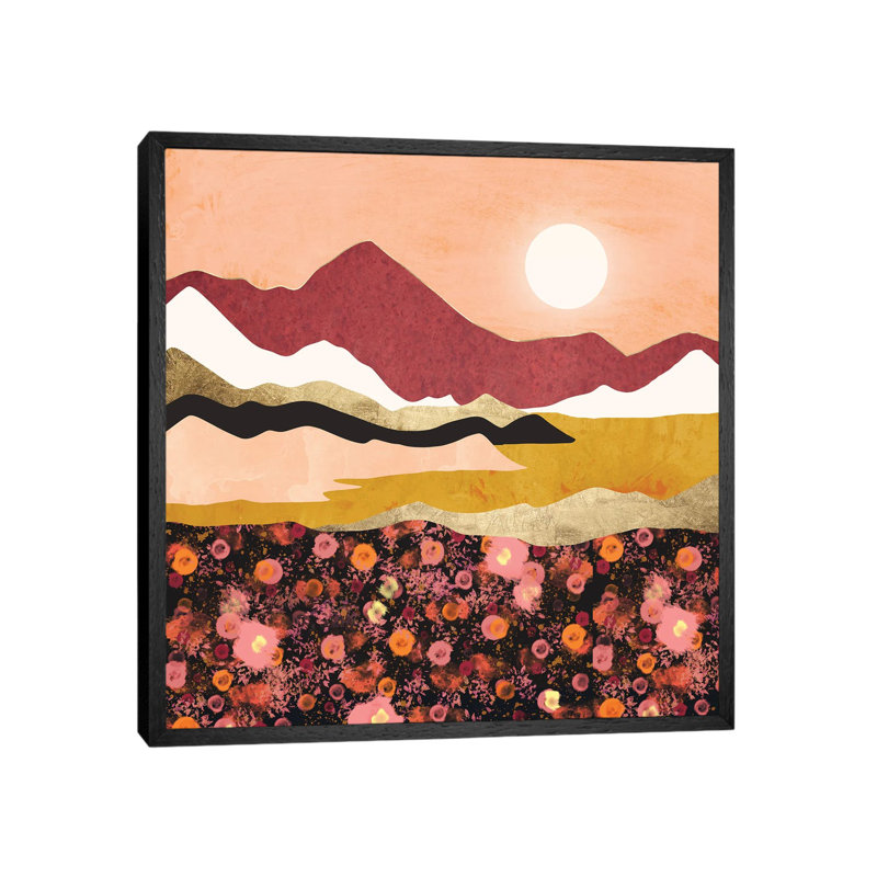 Autumn Field II - Print on Canvas, Black Framed, 93.98 cm H x 93.98 cm W