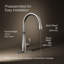 Robinet de cuisine rétractable sans contact Kohler Bellera, robinet d'évier de cuisine à poignée simple avec pulvérisateur rétractable à trois fonctions-86654553