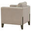 Fauteuil d'appoint tapissier à accoudoirs taupe Fisher