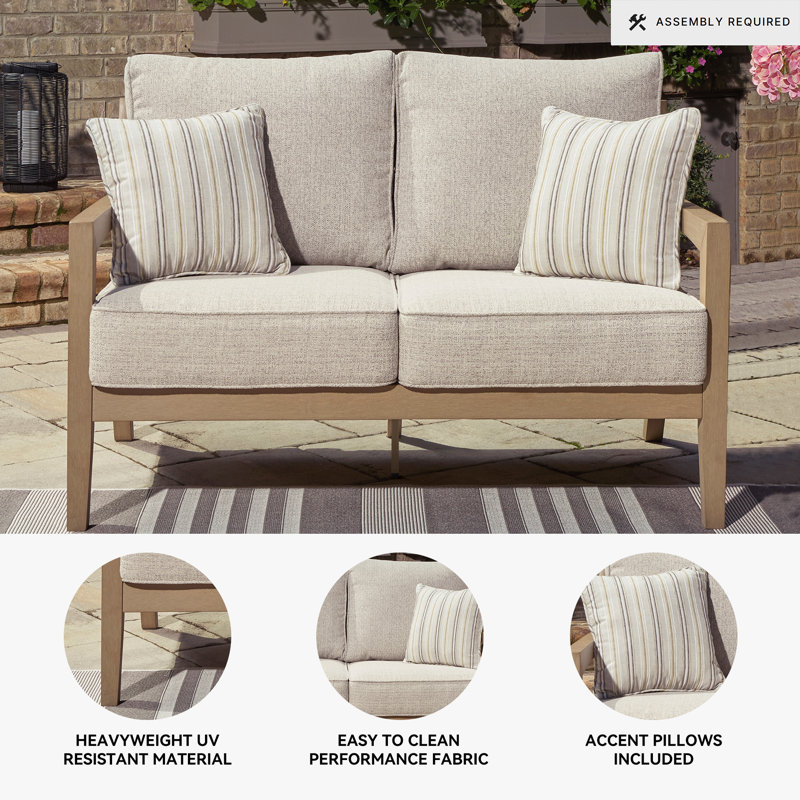 Causeuse d'extérieur avec coussin Frankie
