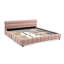 Structure de lit tapissier rose très grand avec tiroir pour le rangement - Tissu et style chenille moderne et confortable-1427879847