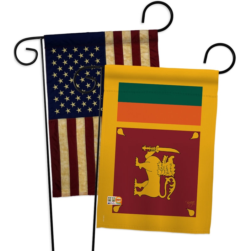 Ensemble de drapeaux décoratifs en polyester à 2 faces 19 x 13 po 2 pièces