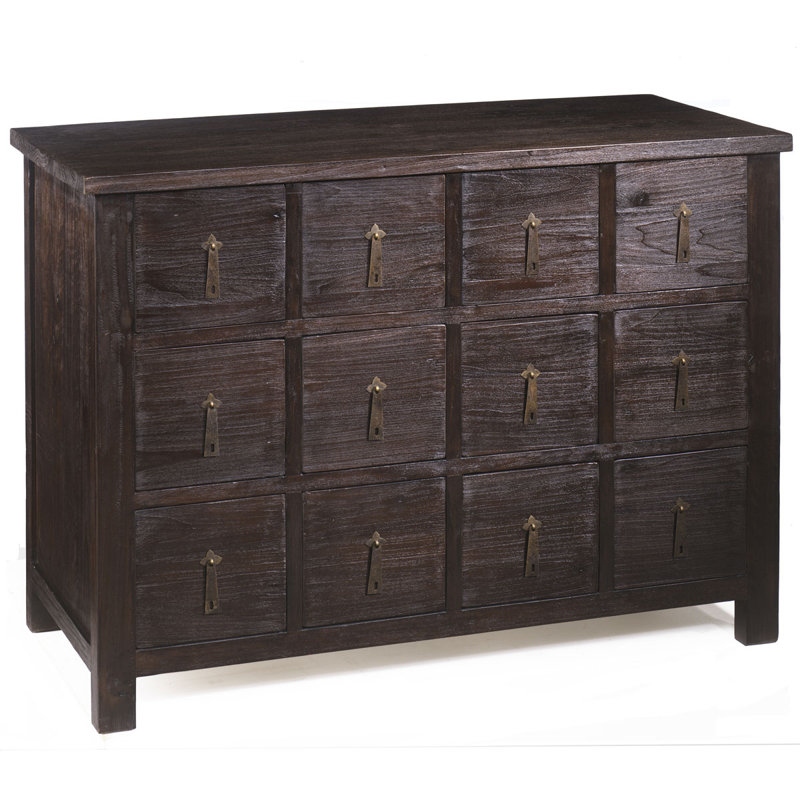 Raymund Solid Wood 120cm W 12 - Drawer Chest of Drawers