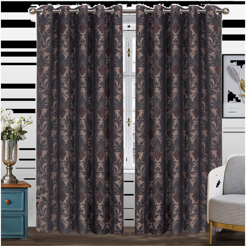 Derzon Room Darkening Curtain Pair, 168cm Width x 228cm Drop, Chocolate