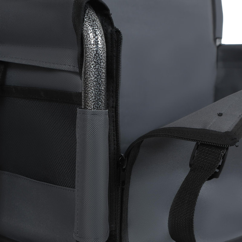Chariot pliant 3 en 1 avec banquette - capacité de 500 lb, pneus de plage 9 po x 4 po pour le camping et la plage, Gris