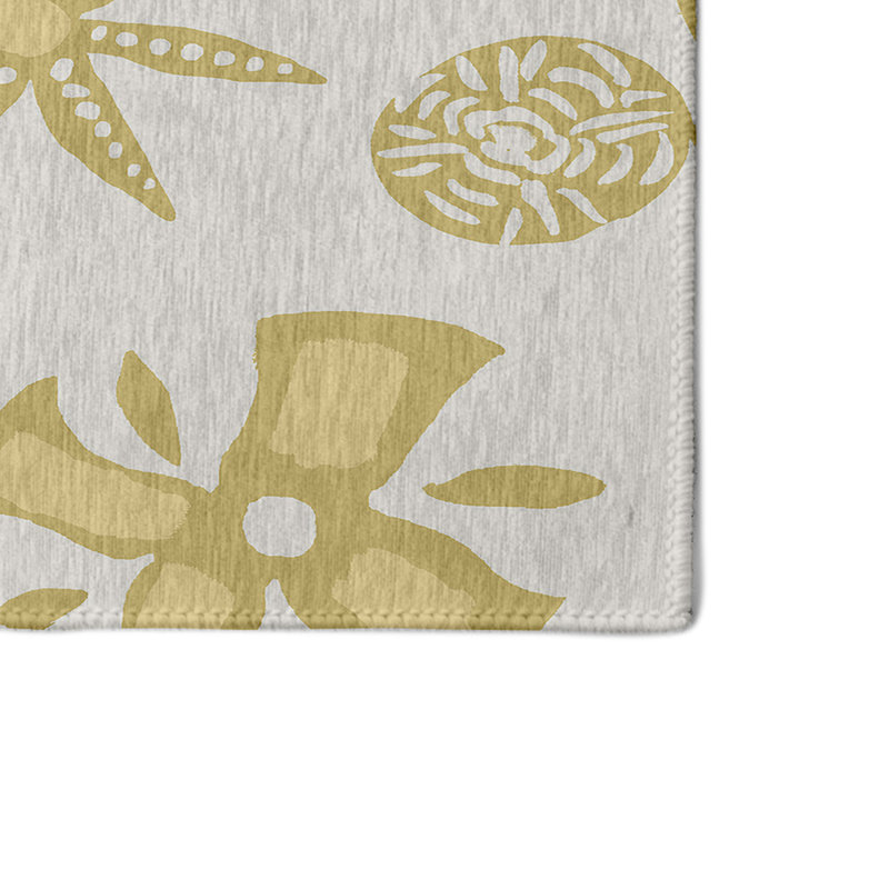 Alcesta Chenille Floral Indoor Rug, Rectangle 4' x 6'