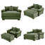 Fauteuil d'appoint ergonomique 54,3 po surdimensionné en velours côtelé avec repose-pieds, accoudoirs extra-larges et coussins décoratifs-762802108