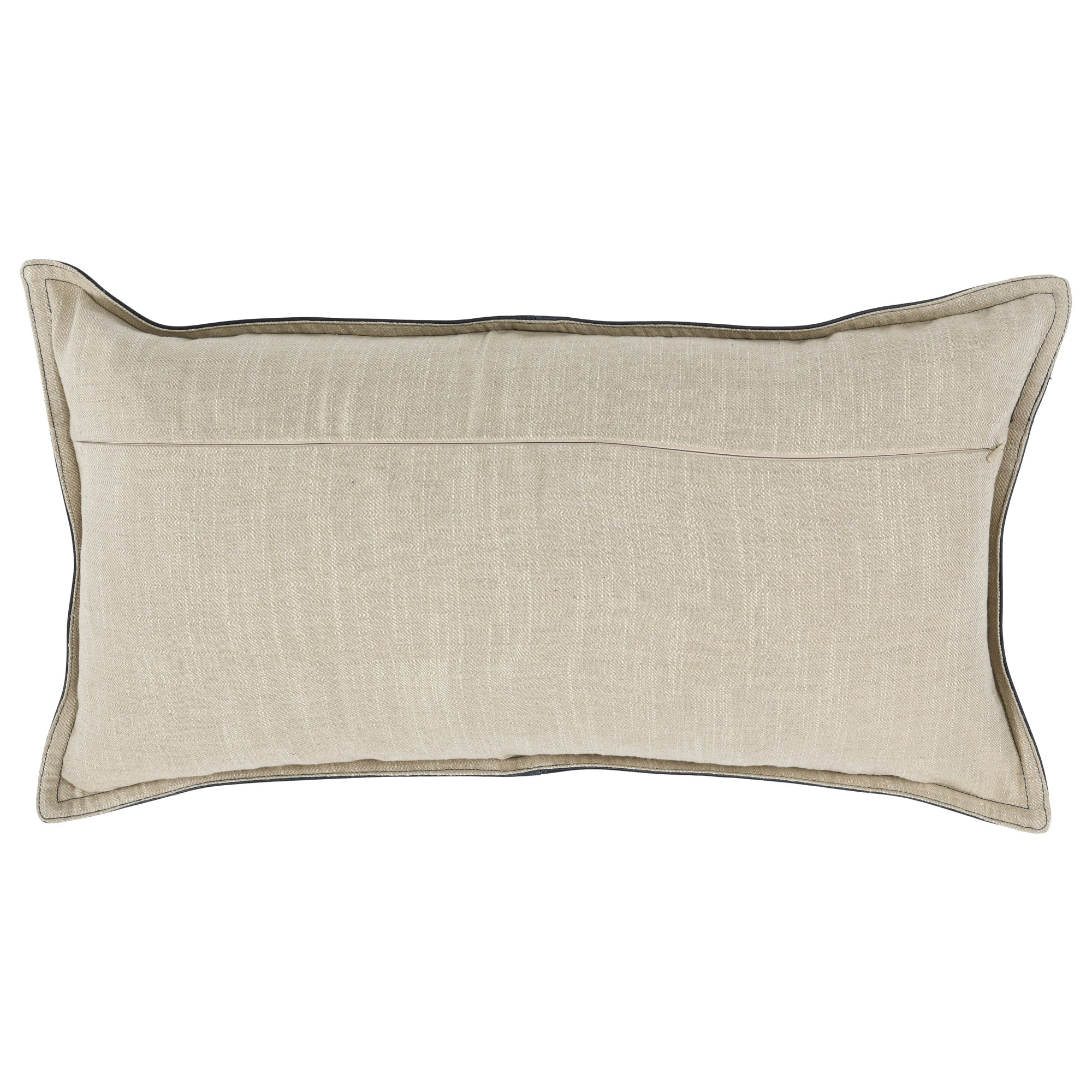 Cutler Leather Accent Pillow, Rectangular, 14" x 26", Nightfall Blue