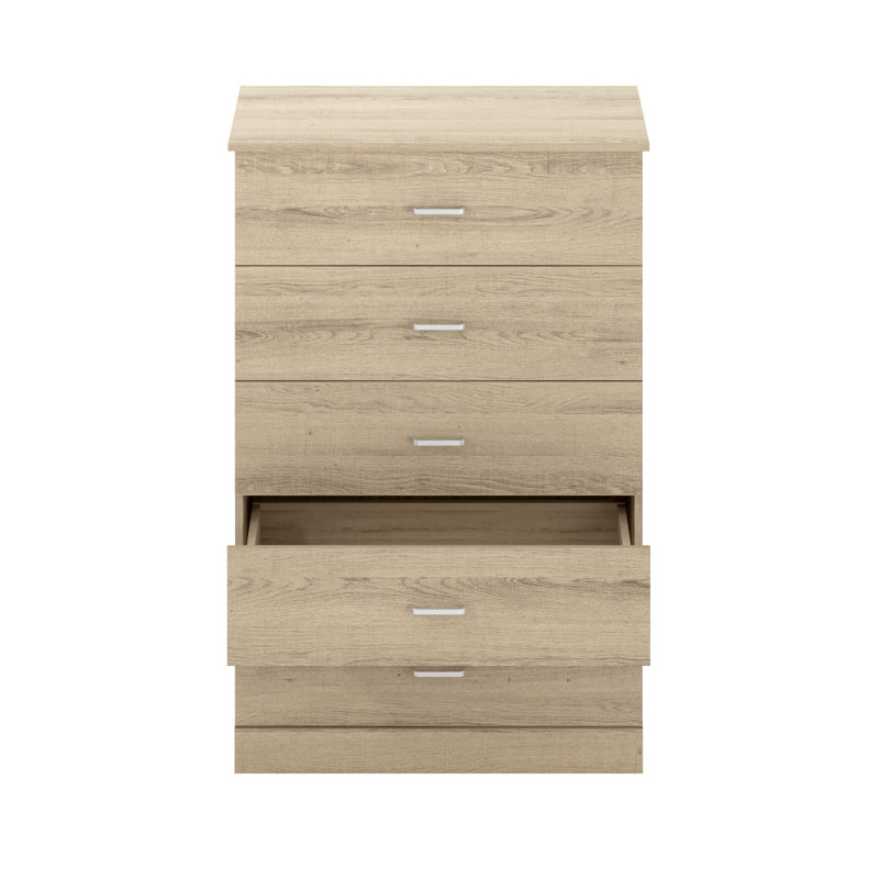 Commode 5 tiroirs Allyannah, Chêne d'Oslo