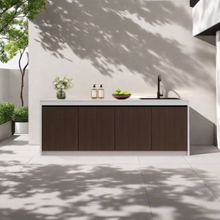 All-Weather Aluminum Wash Basin with Stone Counter