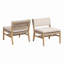 Chaise longue OMI en acacia et coussin