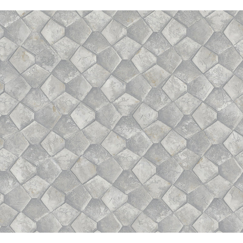 Eclectic 33cm x 70cm Wallpaper Roll, Silver