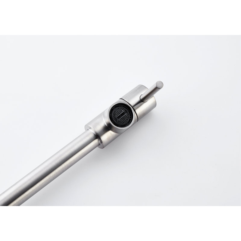 Robinet remplisseur de pot avec bras allongé - rotation à 360 ° et option pliable, aspect nickel brossé, matériau en laiton, poignées doubles pour une utilisation facile de l'eau